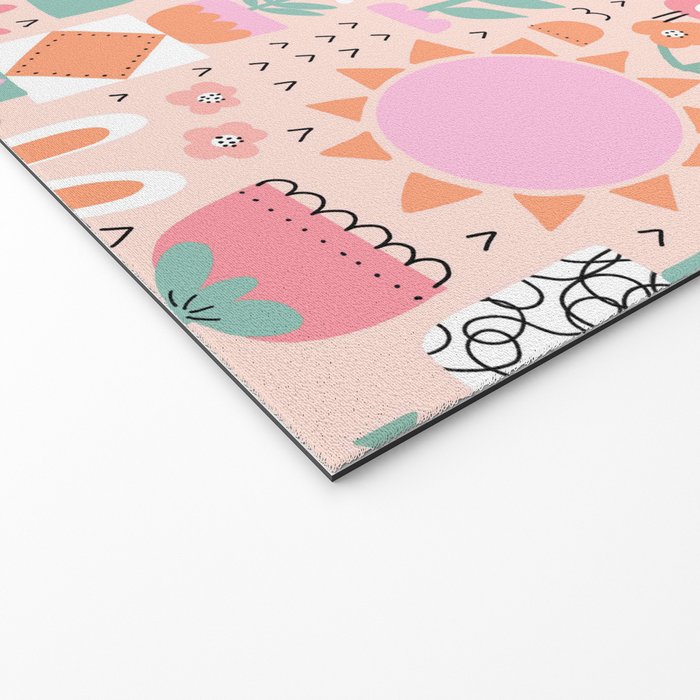 Cute Bunnies Pink Welcome Mat Gallery Image 2