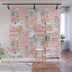 Cute Bunnies Pink Wall Mural Gallery Image 1