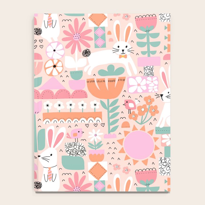 Cute Bunnies Pink Notebook Gallery Image 4