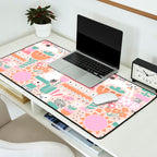 Cute Bunnies Pink Desk Mat Gallery Image 2