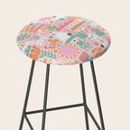 Cute Bunnies Pink Stool Gallery Image 2