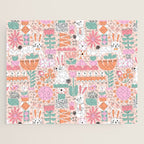 Cute Bunnies Pink Jigsaw Puzzle Gallery Image 1