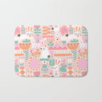 Cute Bunnies Pink Bath Mat Gallery Image 1