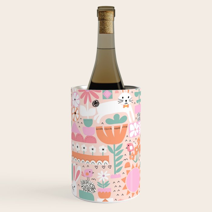 Cute Bunnies Pink Wine Chiller Gallery Image 3
