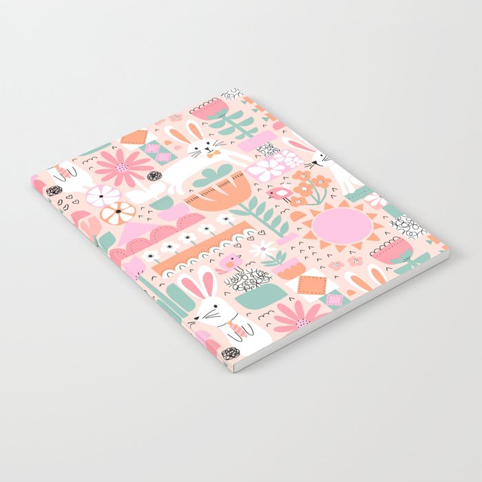 Cute Bunnies Pink Notebook Gallery Image 1