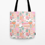 Cute Bunnies Pink Tote Bag Gallery Image 1