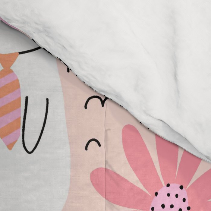 Cute Bunnies Pink Comforter Gallery Image 4