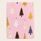 Christmas Trees Modern Pink Pattern #pinkchristmas #christmaspattern Poster Gallery Image 4