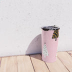 Christmas Trees Modern Pink Pattern #pinkchristmas #christmaspattern Travel Mug Gallery Image 4