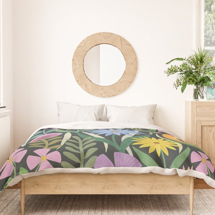 Wildflower Garden - Dark Duvet Cover Gallery Image 3
