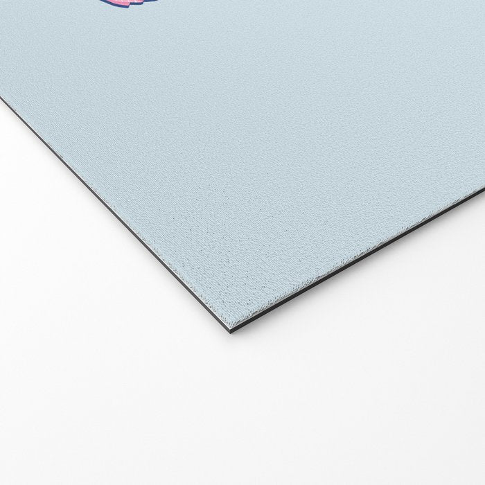 Tropical badminton badge - pastel purple and pink Welcome Mat Gallery Image 2