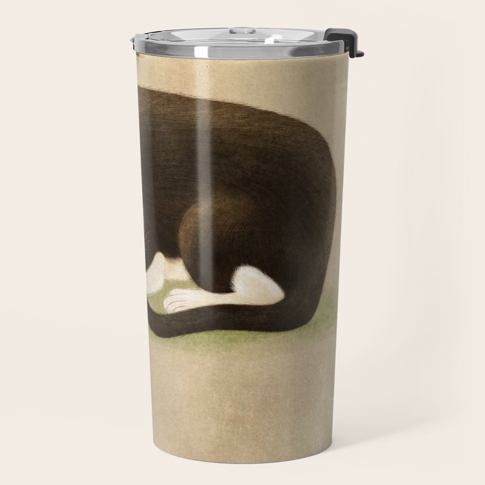 Minhwa: cat & butterfly 2 (Korean traditional/folk art)  Travel Mug Gallery Image 2