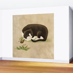Minhwa: cat & butterfly 2 (Korean traditional/folk art)  Wall Mural Gallery Image 2