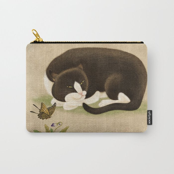 Minhwa: cat & butterfly 2 (Korean traditional/folk art)  Carry All Pouch Gallery Image 1