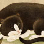 Minhwa: cat & butterfly 2 (Korean traditional/folk art)  Coffee Mug Gallery Image 2