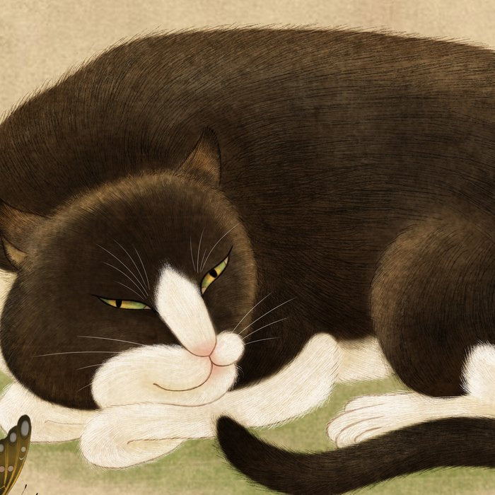 Minhwa: cat & butterfly 2 (Korean traditional/folk art)  Coffee Mug Gallery Image 2