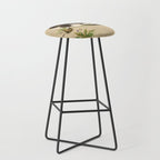 Minhwa: cat & butterfly 2 (Korean traditional/folk art)  Stool Gallery Image 1