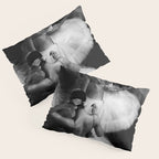 Ballerinas getting ready for the big performance black and white photograph - photographs Pillow Sham Gallery Image 3