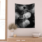 Ballerinas getting ready for the big performance black and white photograph - photographs Wall Tapestry Gallery Image 2