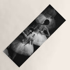 Ballerinas getting ready for the big performance black and white photograph - photographs Yoga Mat Gallery Image 1