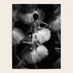 Ballerinas getting ready for the big performance black and white photograph - photographs Poster Gallery Image 4