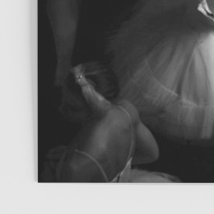 Ballerinas getting ready for the big performance black and white photograph - photographs Poster Gallery Image 3