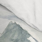 Field of flowers and mountains dreamy watercolor, landscape painting Comforter Gallery Image 4
