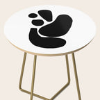 Footprints In Ink White Background Side Table Gallery Image 2