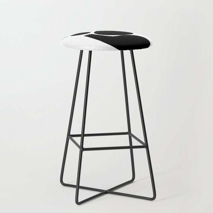 Footprints In Ink White Background Stool Gallery Image 1