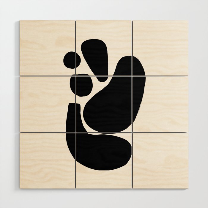 Footprints In Ink White Background Wood Wall Art Gallery Image 1