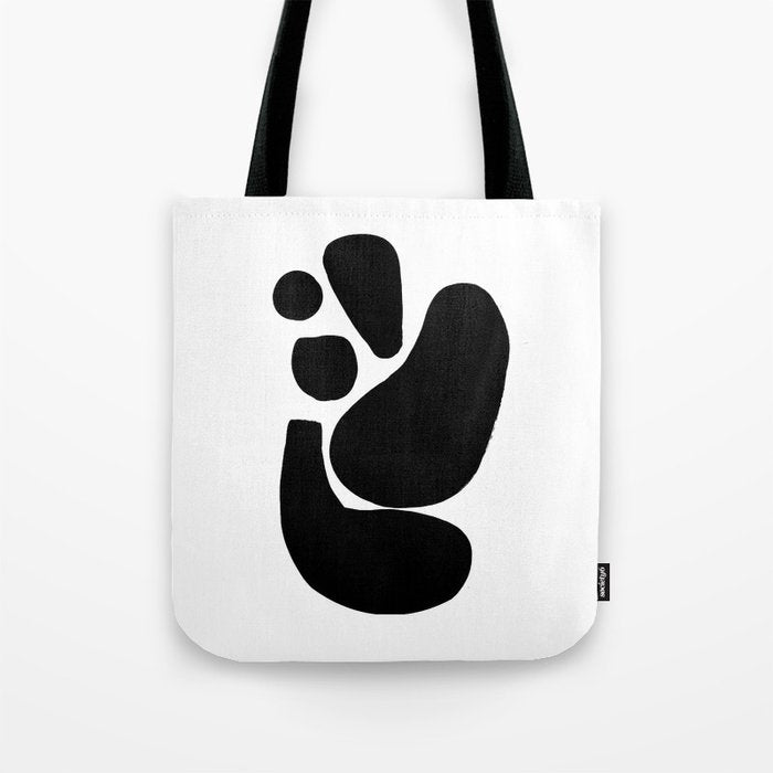 Footprints In Ink White Background Tote Bag Gallery Image 1