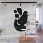 Footprints In Ink White Background Wall Mural Gallery Image 1