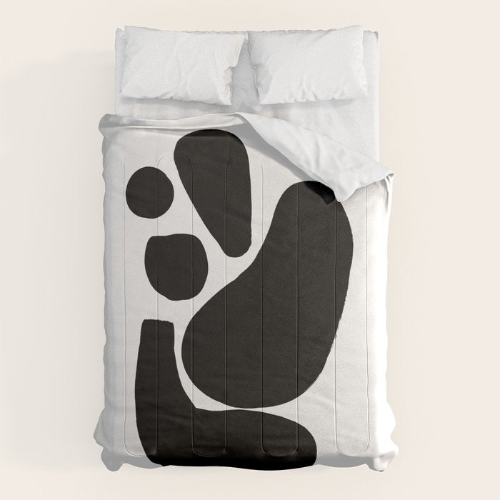 Footprints In Ink White Background Comforter Gallery Image 1