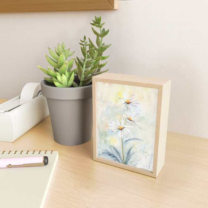 White Daisies Mini Art Print Gallery Image 2