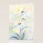 White Daisies Stationery Card Gallery Image 2