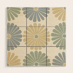 Retro Summer Daisies II Wood Wall Art Gallery Image 1