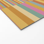 Mixed Stripes Pattern XVIII Retro Rainbow Welcome Mat Gallery Image 2