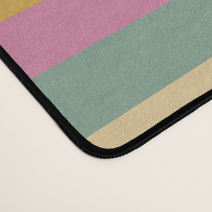 Mixed Stripes Pattern XVIII Retro Rainbow Desk Mat Gallery Image 4