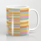 Mixed Stripes Pattern XVIII Retro Rainbow Coffee Mug Gallery Image 1