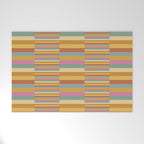 Mixed Stripes Pattern XVIII Retro Rainbow Welcome Mat Gallery Image 1