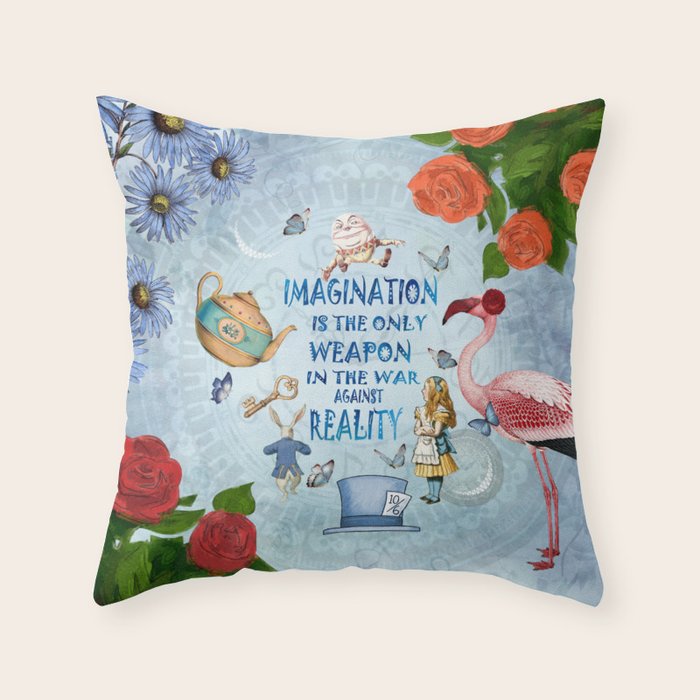 Alice In Wonderland - Imagination Throw Pillow Gallery Image 1