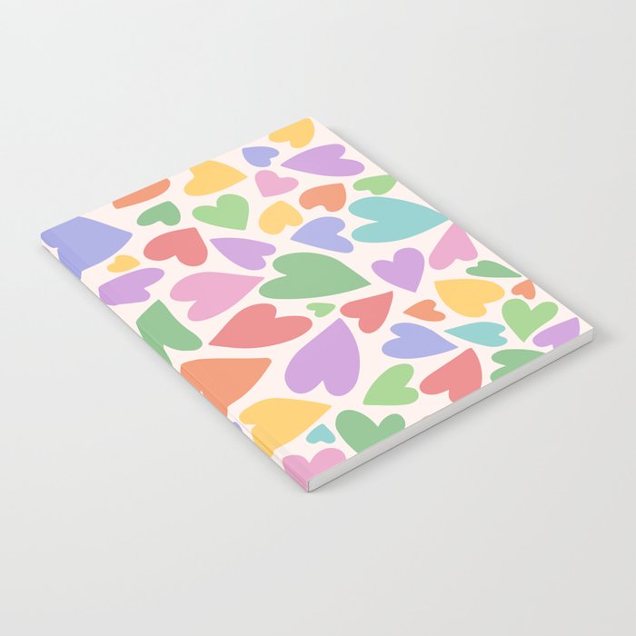 Retro Colorful Hearts Notebook Gallery Image 1
