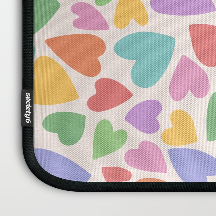 Retro Colorful Hearts Laptop Sleeve Gallery Image 3