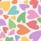 Retro Colorful Hearts Coffee Mug Gallery Image 2