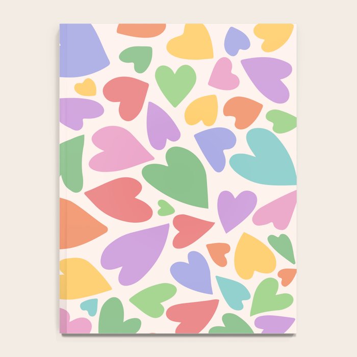 Retro Colorful Hearts Notebook Gallery Image 4