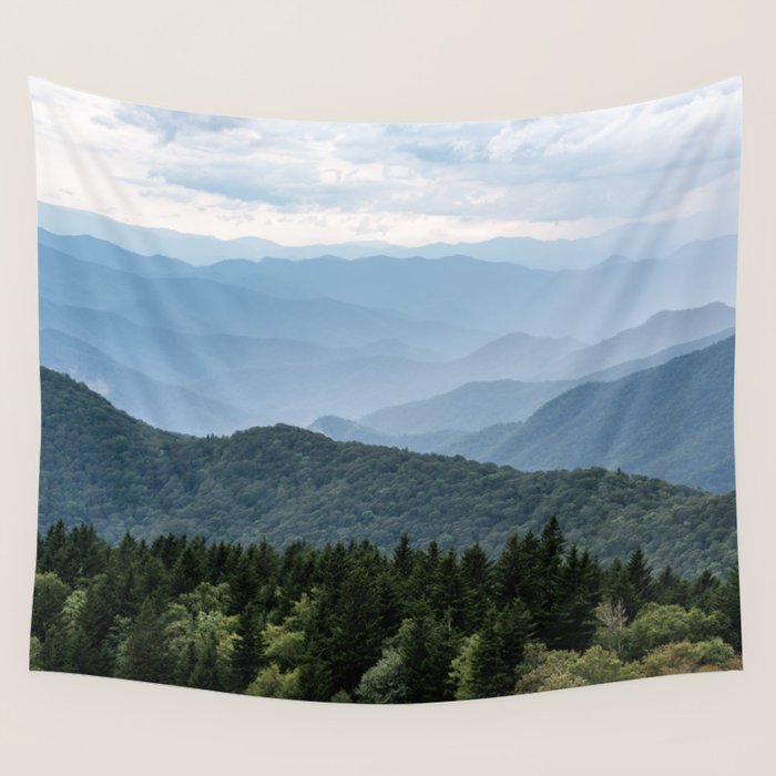 Smoky Mountain National Park -  Summer Adventure Wall Tapestry Gallery Image 4