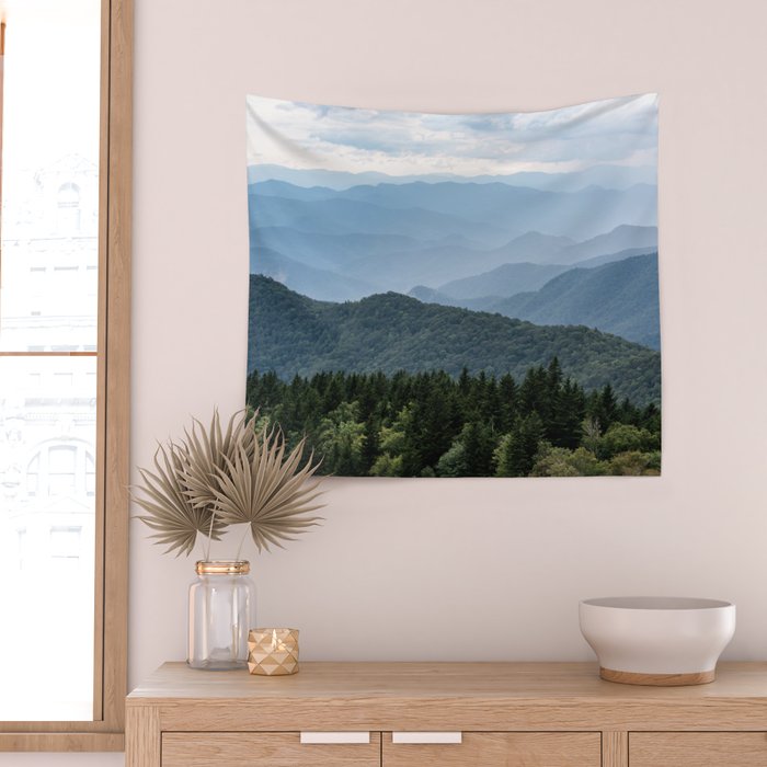 Smoky Mountain National Park -  Summer Adventure Wall Tapestry Gallery Image 2