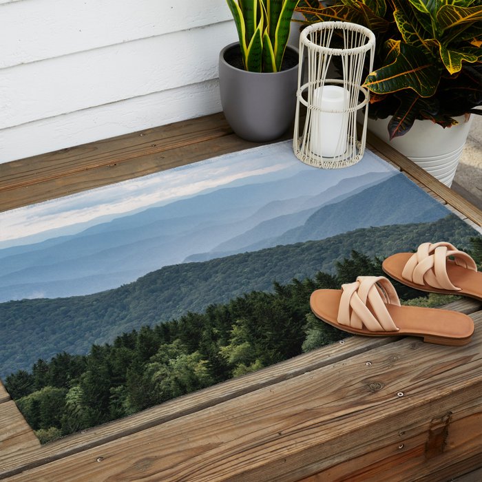 Smoky Mountain National Park -  Summer Adventure Outdoor Rug Gallery Image 2