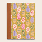Colorful Folk Art Easter Eggs in Sandy Brown & Pink Notebook Gallery Image 4