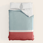 Color Block I Blue Red Duvet Cover Gallery Image 6